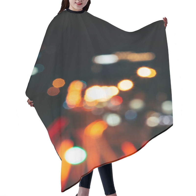 Personality  Night City Lights In Bokeh Style Background Hair Cutting Cape