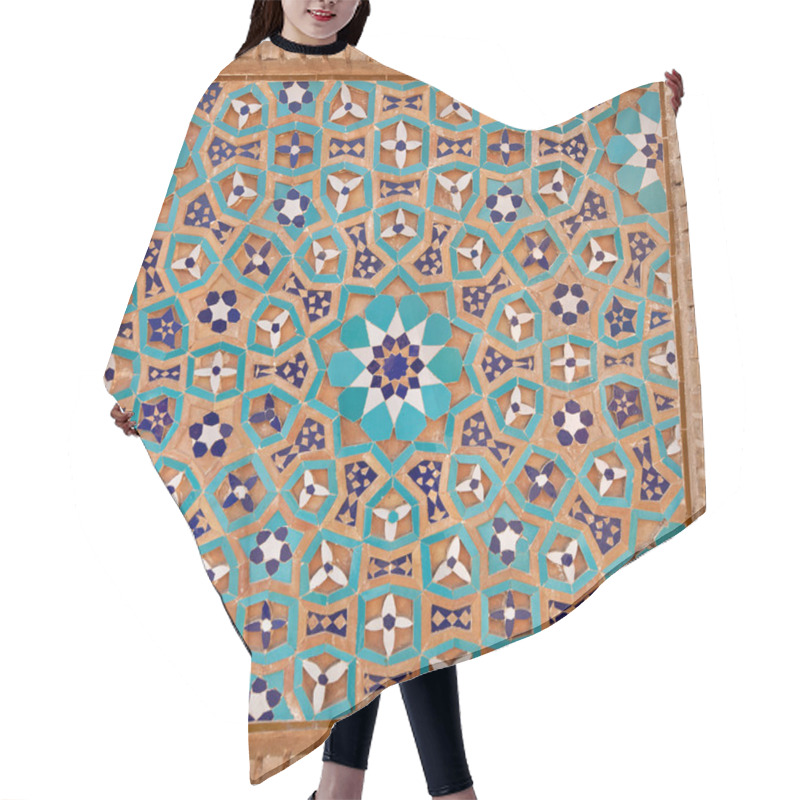 Personality  Flowers Motif In Islamic Iranian Pattern Made Of Tiles And Bricks Hair Cutting Cape