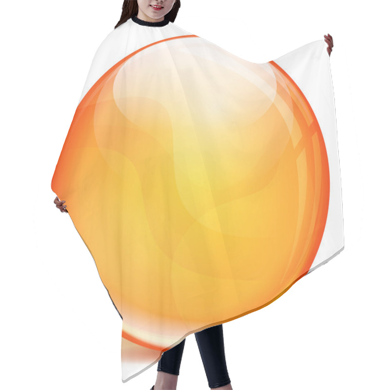 Personality  Vector Orange 3d Bubble Hair Cutting Cape