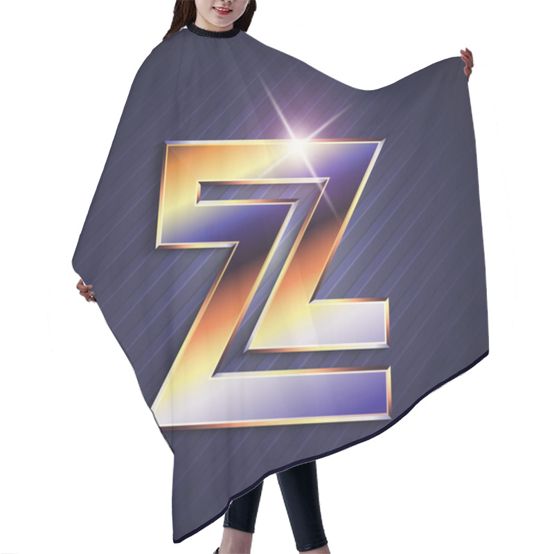 Personality  Elegant Metallic Font Letter Hair Cutting Cape