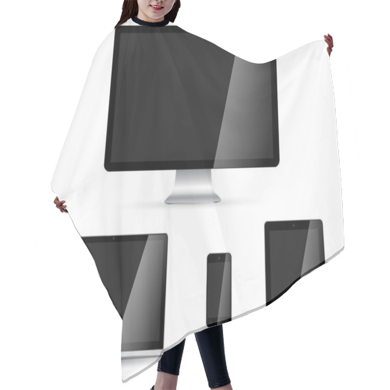 Personality  Modern Digital Tech Device Collection Hair Cutting Cape