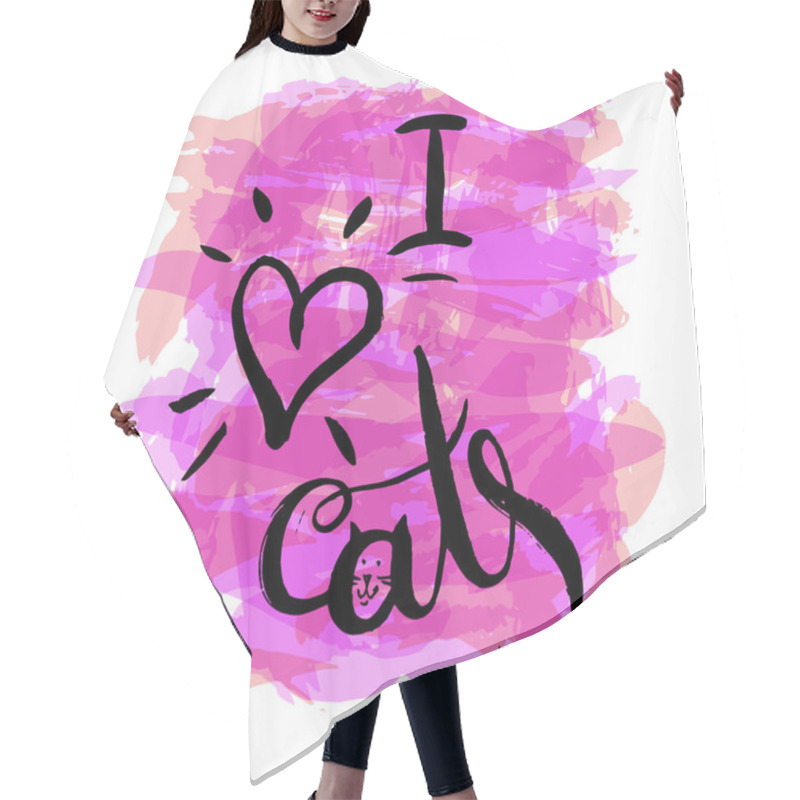 Personality  Heart And Cat  Hair Cutting Cape