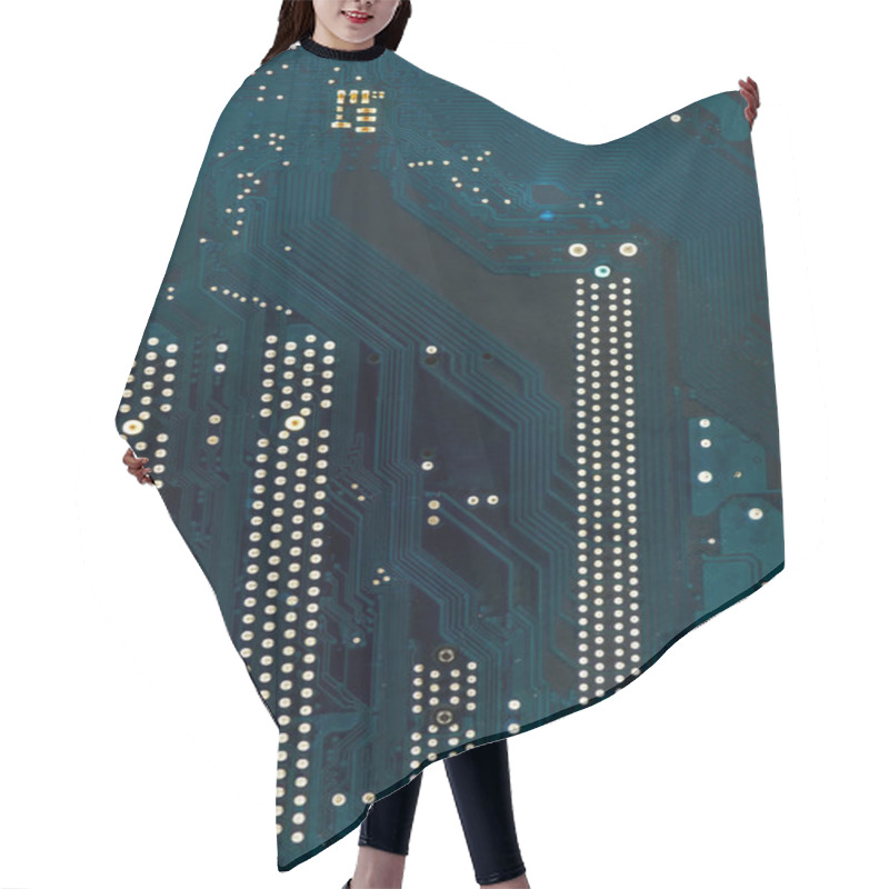 Personality  Closeup View Of Electronic Circuit Mainboard Hair Cutting Cape