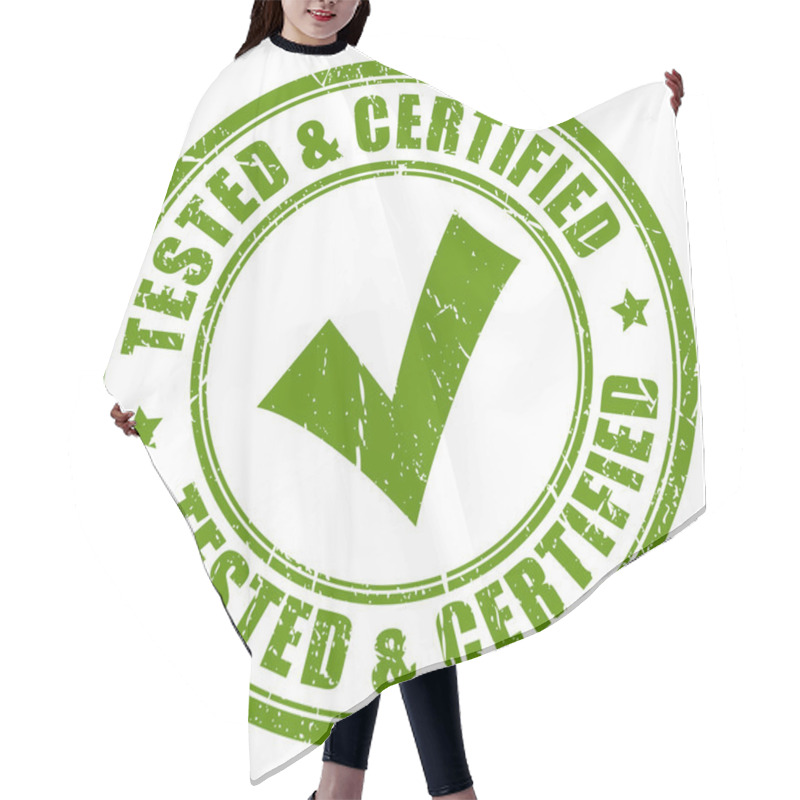 Personality  Tested And Certified Stamp Hair Cutting Cape