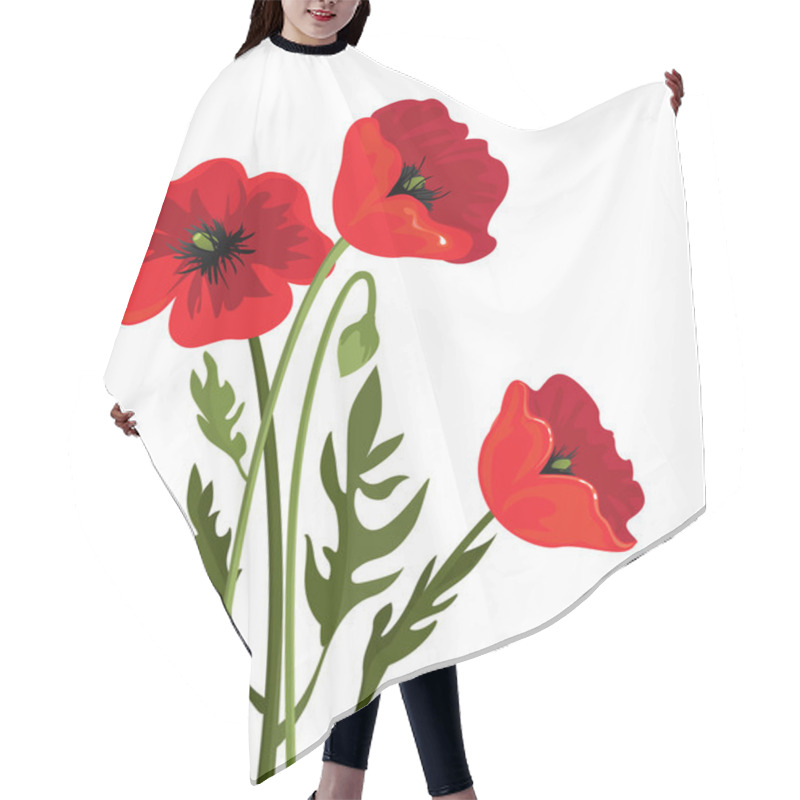 Personality  Three Poppy Hair Cutting Cape