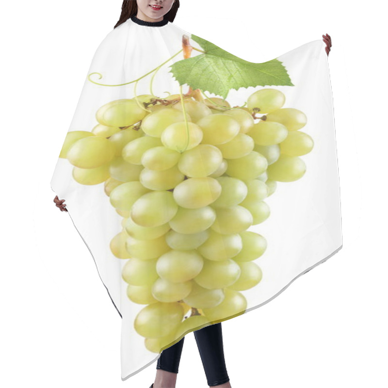 Personality  Bunch Of Ripe Grapes On A White Background Hair Cutting Cape