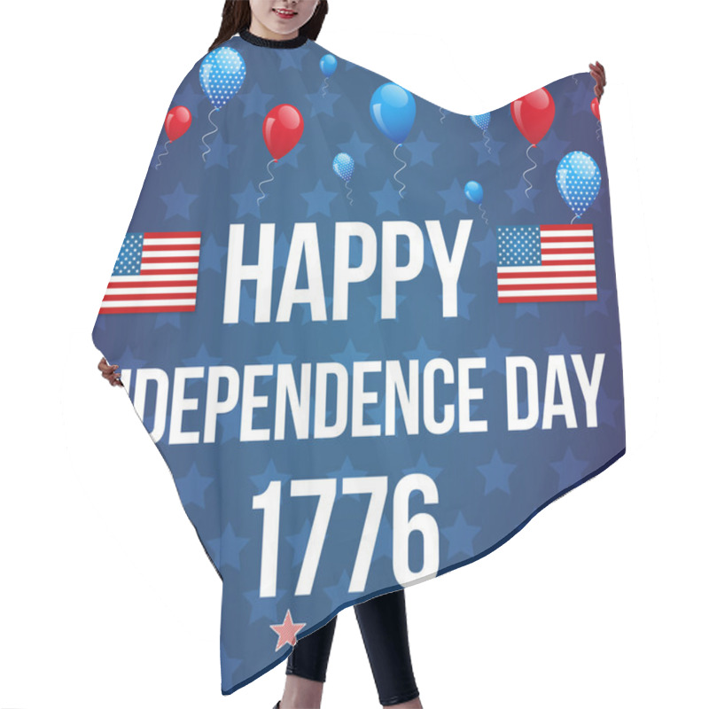 Personality  Independence Day Postcard Design Hair Cutting Cape