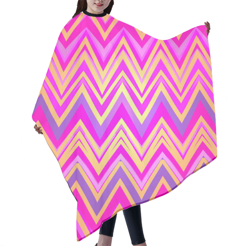 Personality  Ethnic Zigzag Seamless Pattern Hair Cutting Cape