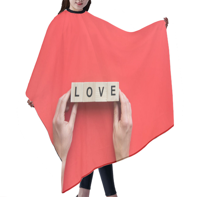 Personality  Love Sign In Human Hands Hair Cutting Cape