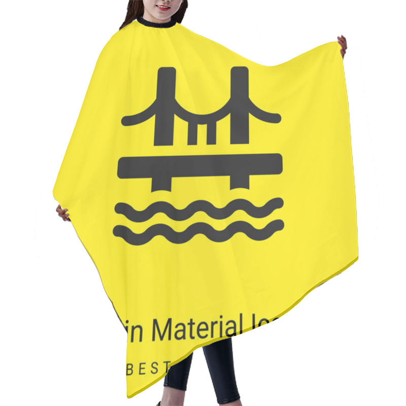 Personality  Bridge Minimal Bright Yellow Material Icon Hair Cutting Cape