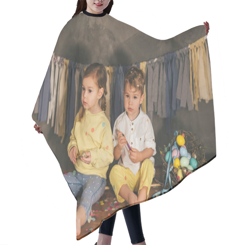 Personality  Sister And Brother Hair Cutting Cape