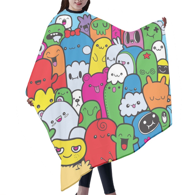 Personality  Cute Monster Set Hair Cutting Cape