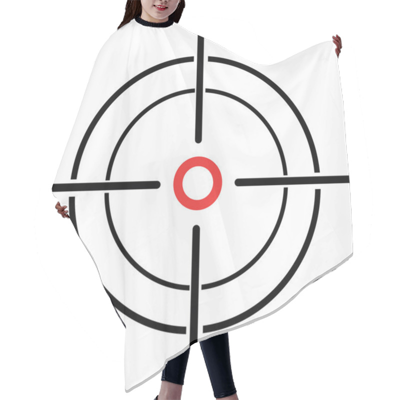 Personality  Illustration Of A Crosshair Reticle On A White Background Hair Cutting Cape