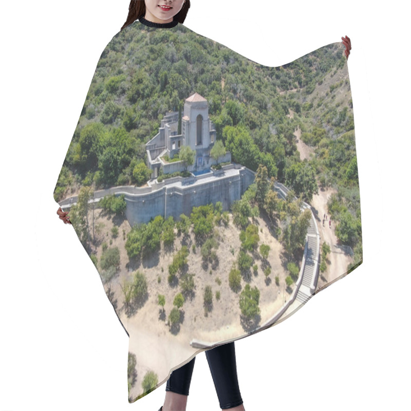 Personality  Aerial View Of Wrigley Memorial And Botanic Garden On Santa Catalina Island Hair Cutting Cape