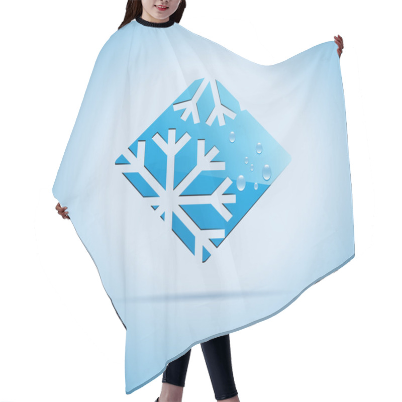 Personality  Round Vector Sign Ice Hair Cutting Cape