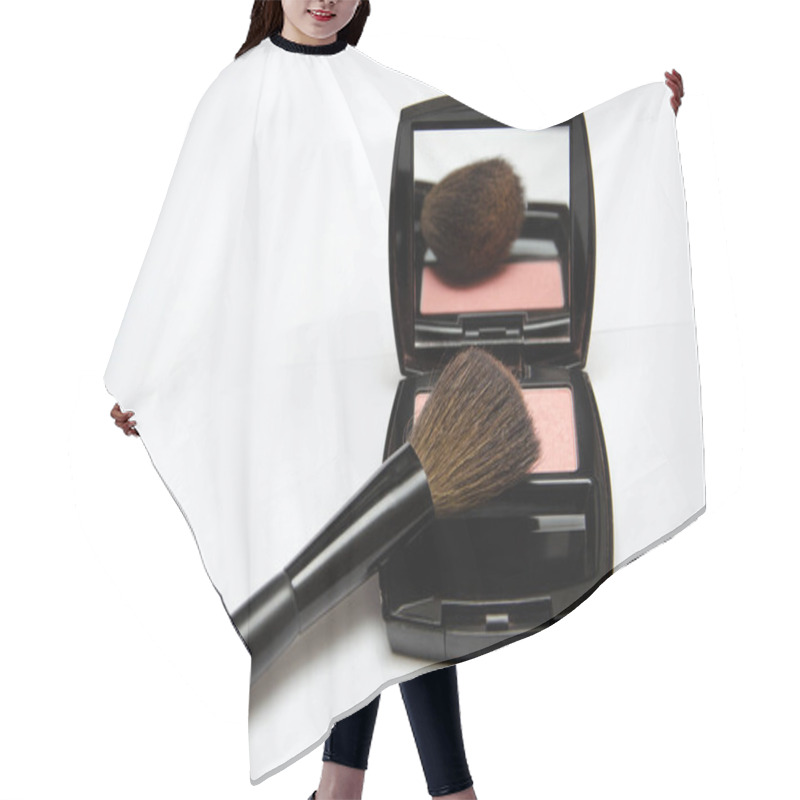 Personality  Cosmetic Brushes, Akeup Brushes On A White Background Hair Cutting Cape