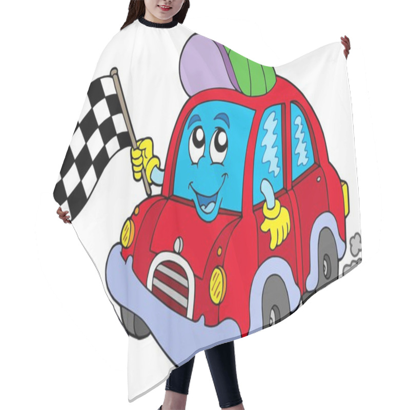 Personality  Car Race Starter Hair Cutting Cape