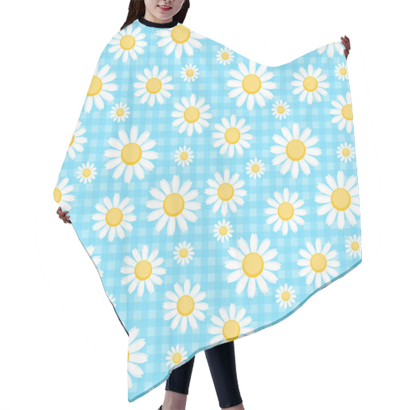 Personality  Chamomile Checkered Background Hair Cutting Cape