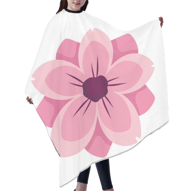 Personality  Japan Sakura Flower Illustration Isolated Hair Cutting Cape