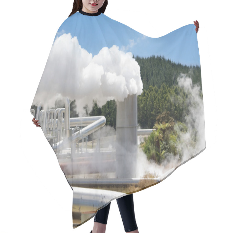 Personality  Geothermal Power Station Alternative Energy Hair Cutting Cape