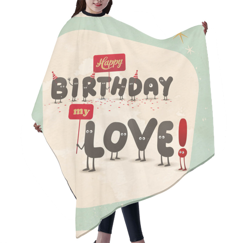 Personality  Funny Birthday Card Hair Cutting Cape