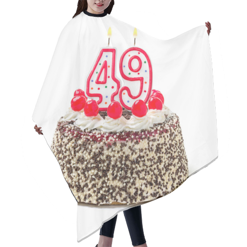 Personality  Birthday Cake With A Burning Candle Hair Cutting Cape