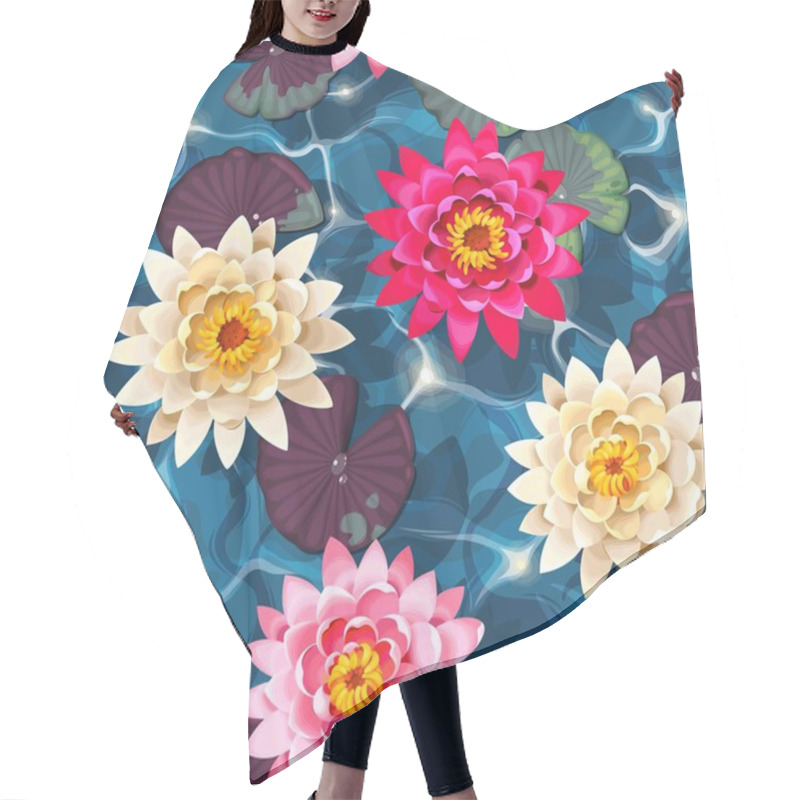 Personality  Seamles Lotus Flowers  Hair Cutting Cape