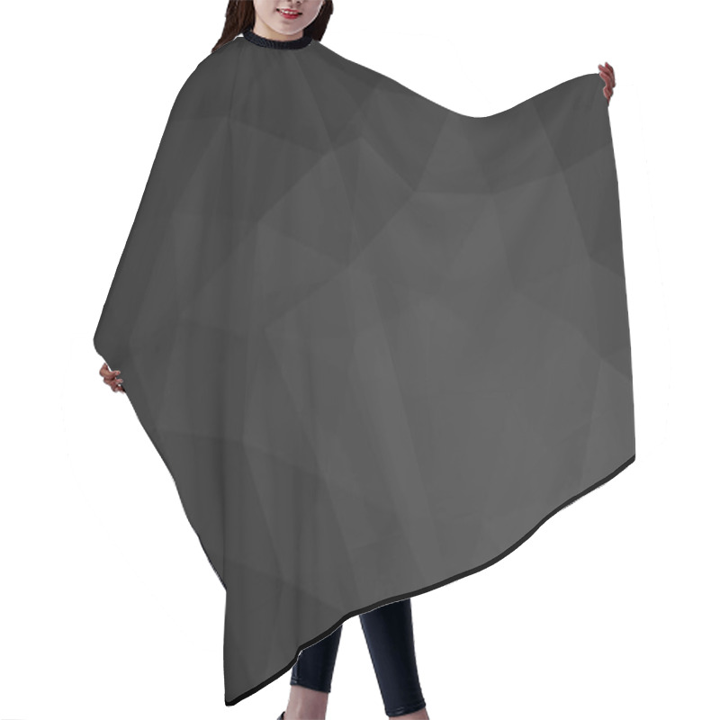 Personality  Dark Silver, Gray Vector Low Poly Layout. Hair Cutting Cape