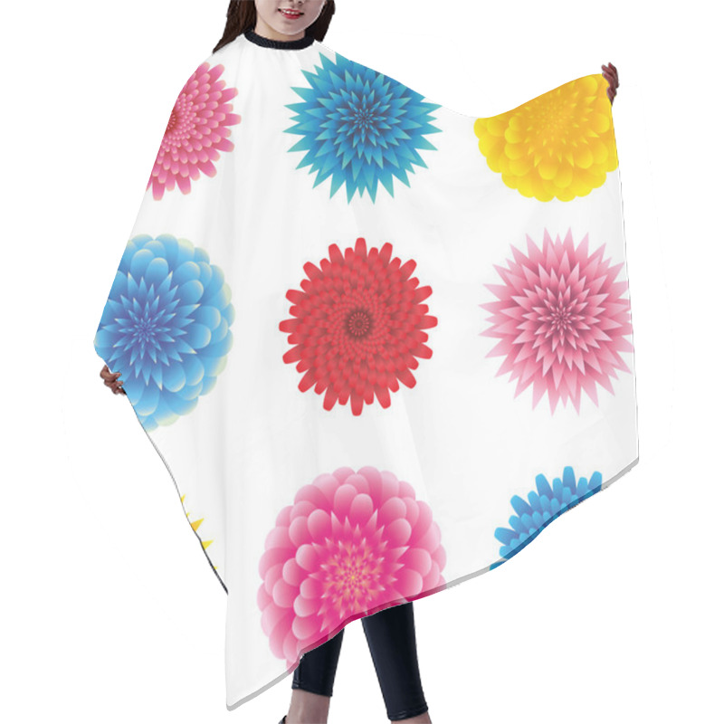 Personality  Set Of Flower Heads Hair Cutting Cape