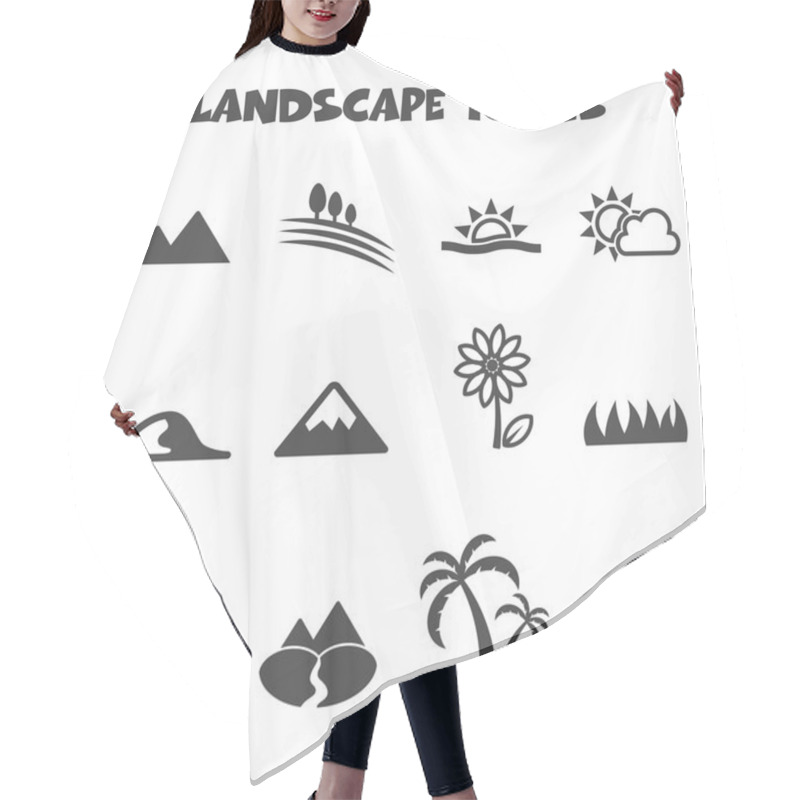 Personality  Landscape Icons Hair Cutting Cape