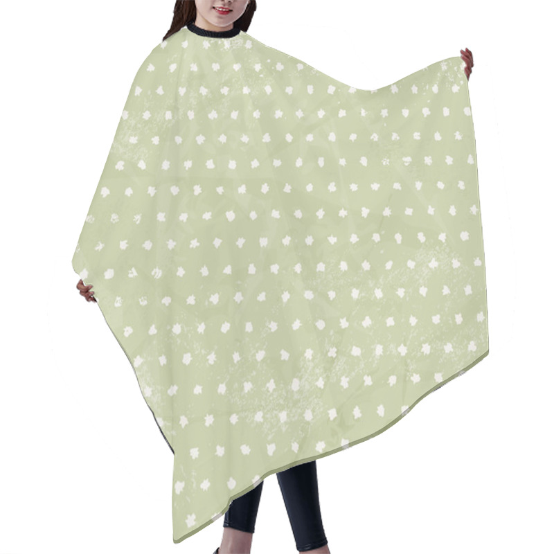 Personality  Green Polka Dot Pattern Hair Cutting Cape