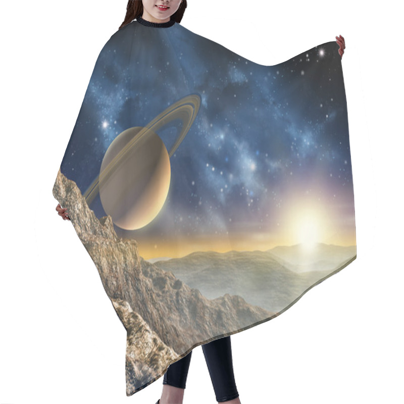 Personality  Saturn Moon Hair Cutting Cape