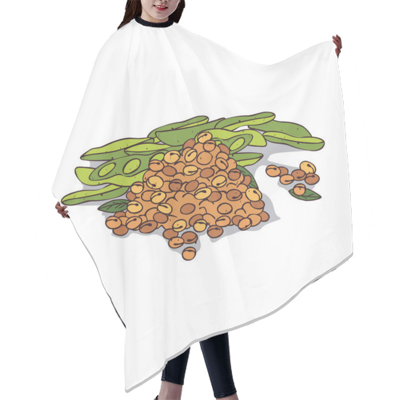 Personality  Isolated Clipart Soybean Hair Cutting Cape