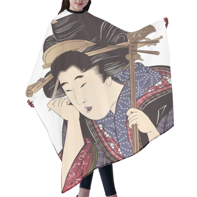 Personality  Ukiyo-e Women 54 Hair Cutting Cape