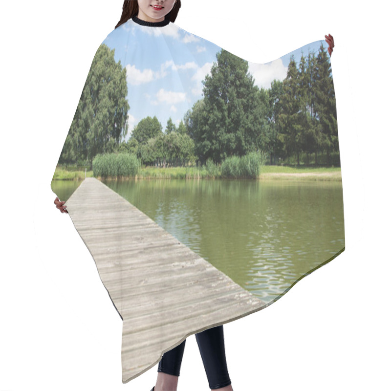 Personality  Wooden Footbridge Hair Cutting Cape