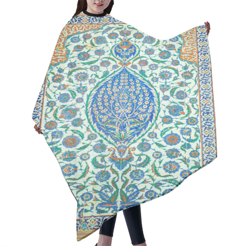 Personality  Haia Sophia Flower-patterned Ceramic Walls Hair Cutting Cape