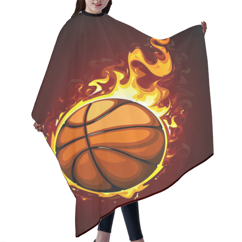 Personality  Burning Basketball Hair Cutting Cape