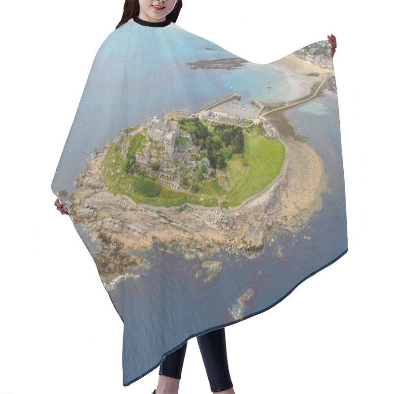 Personality  St Michael's Mount Is A Small Tidal Island In Mount's Bay, Cornwall, England, United Kingdom. Castle And Chapel On The Top Of The Mount.  Hair Cutting Cape