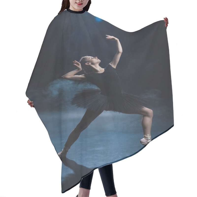 Personality  Ballerina Dancing In Black Tutu Hair Cutting Cape