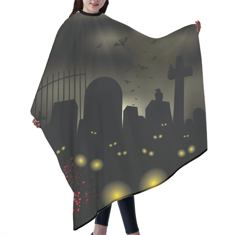 Personality  Cemetery Hair Cutting Cape