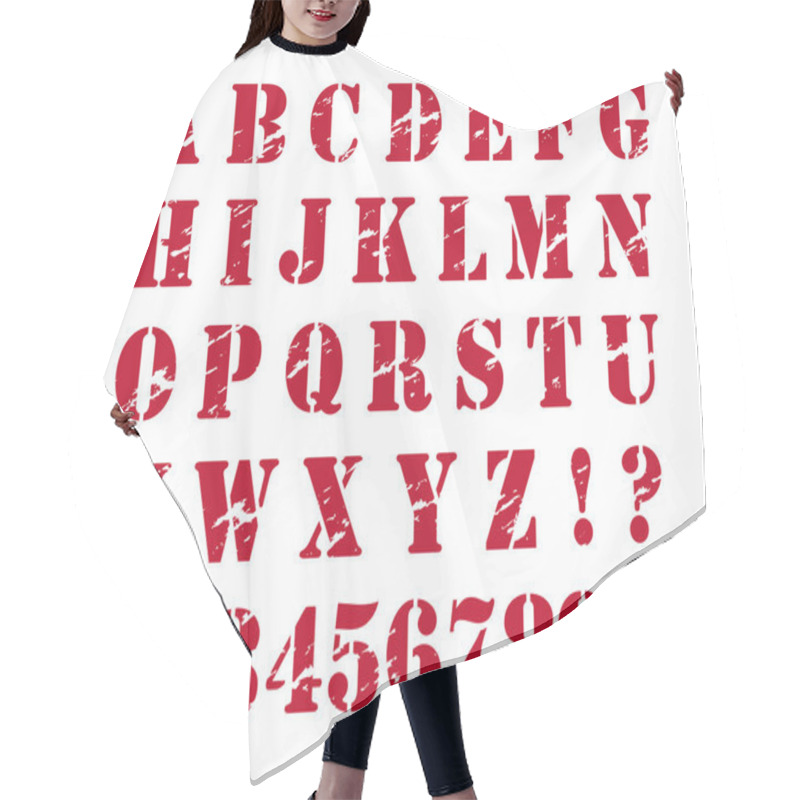 Personality  Rubber Stamp Style Alphabet Hair Cutting Cape