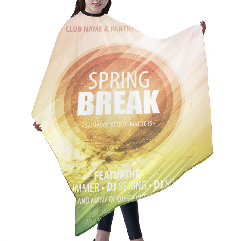 Personality  Spring Break Party. Template Poster. Vector Illustration Hair Cutting Cape