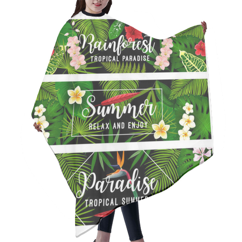 Personality  Summer Tropical Vacation And Holiday Banner Hair Cutting Cape