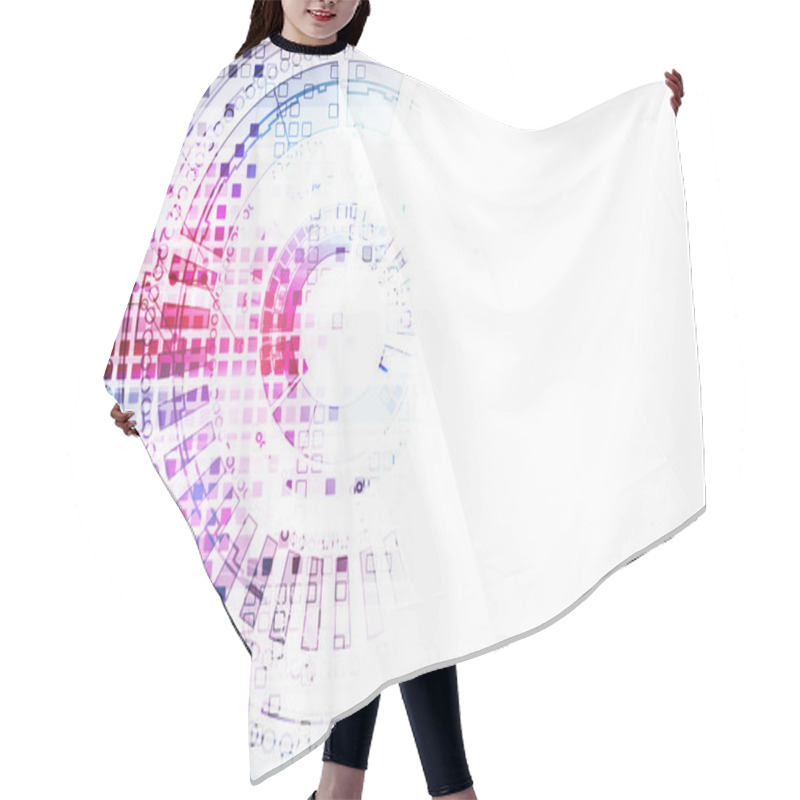 Personality  Abstract Technology Background. Hair Cutting Cape