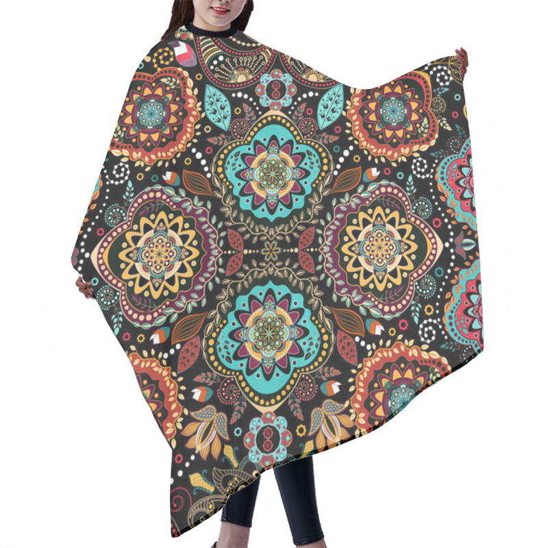 Personality  Floral Seamless Pattern Hair Cutting Cape