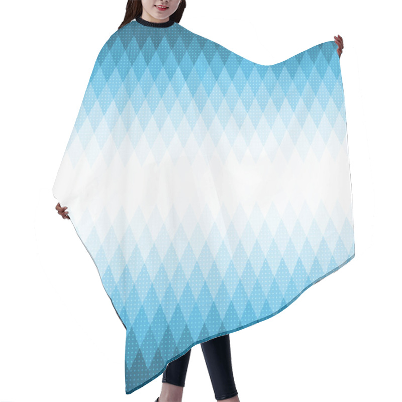 Personality  Blue Geometric Pattern Hair Cutting Cape