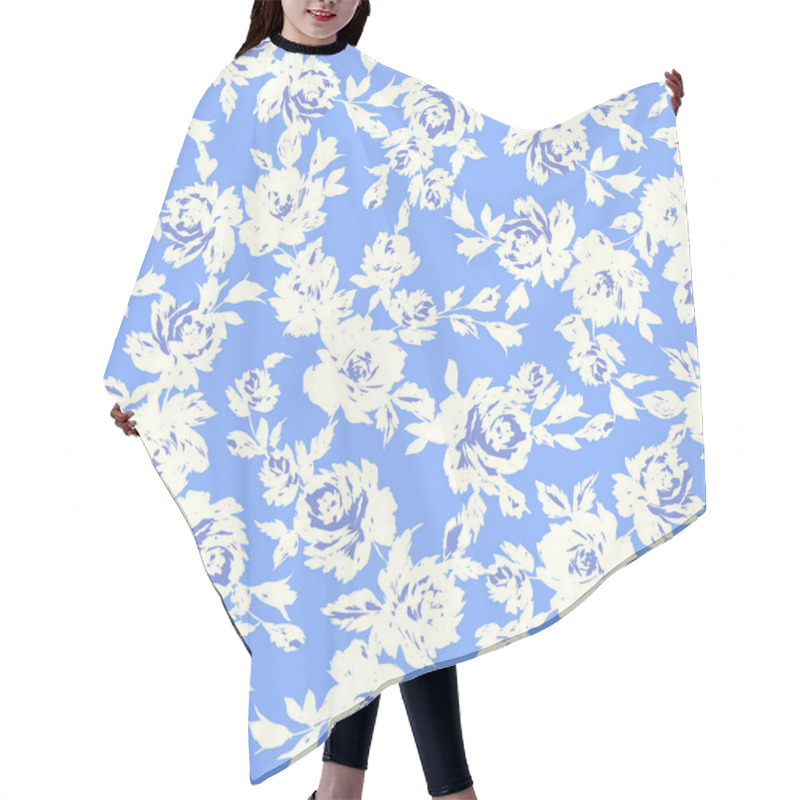 Personality  Seamless And Impressive Cute Floral Pattern, Hair Cutting Cape