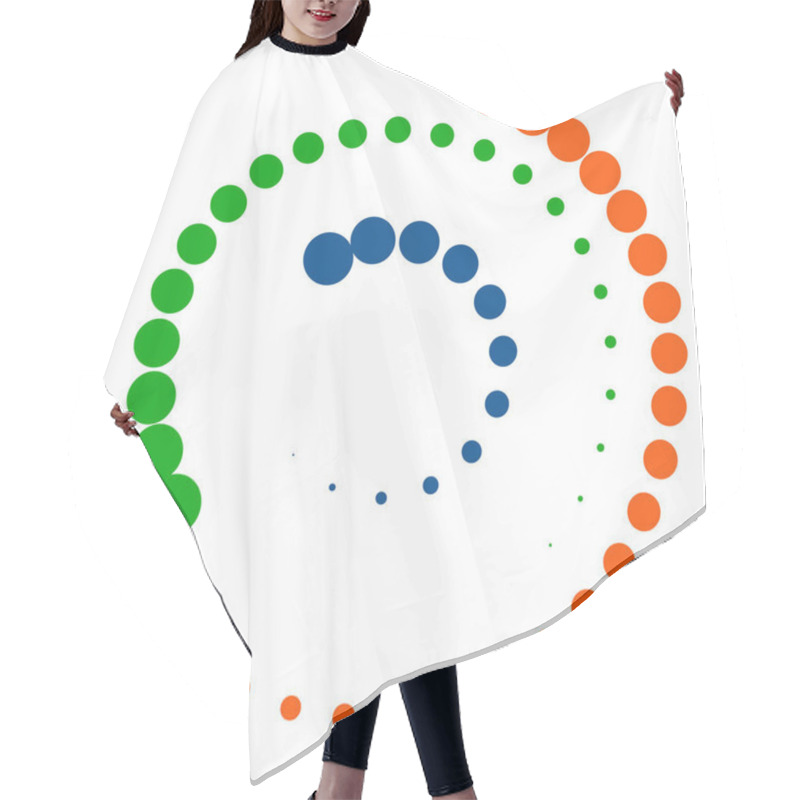 Personality  Spiral Element With Concentric Circles Hair Cutting Cape