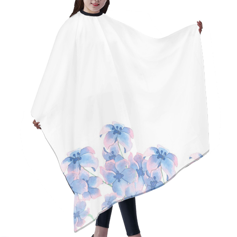 Personality  Spring Blue Flowers Hair Cutting Cape