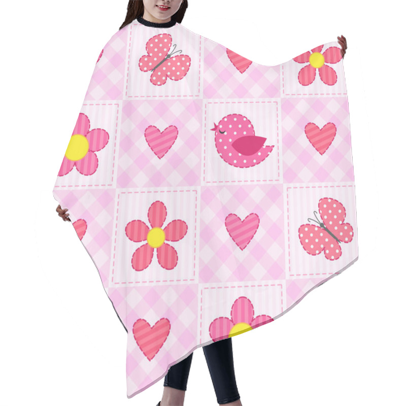 Personality  Pink Pattern Hair Cutting Cape